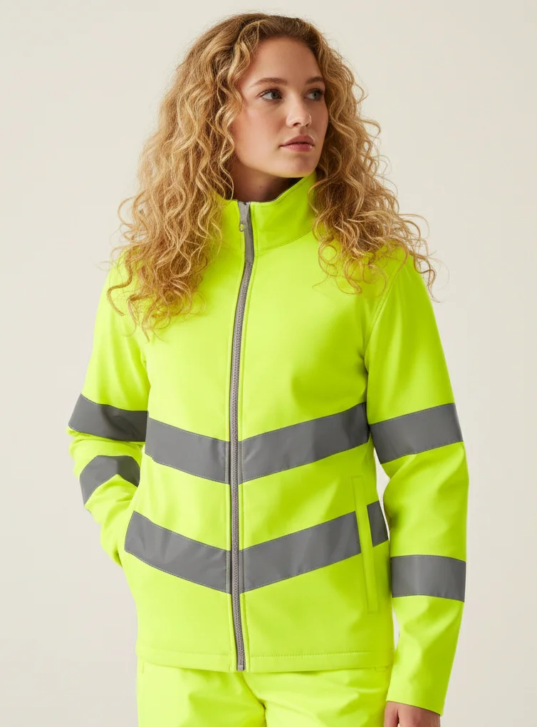 Unisex Hi-Vis Pro 2 Layer Softshell Jacke