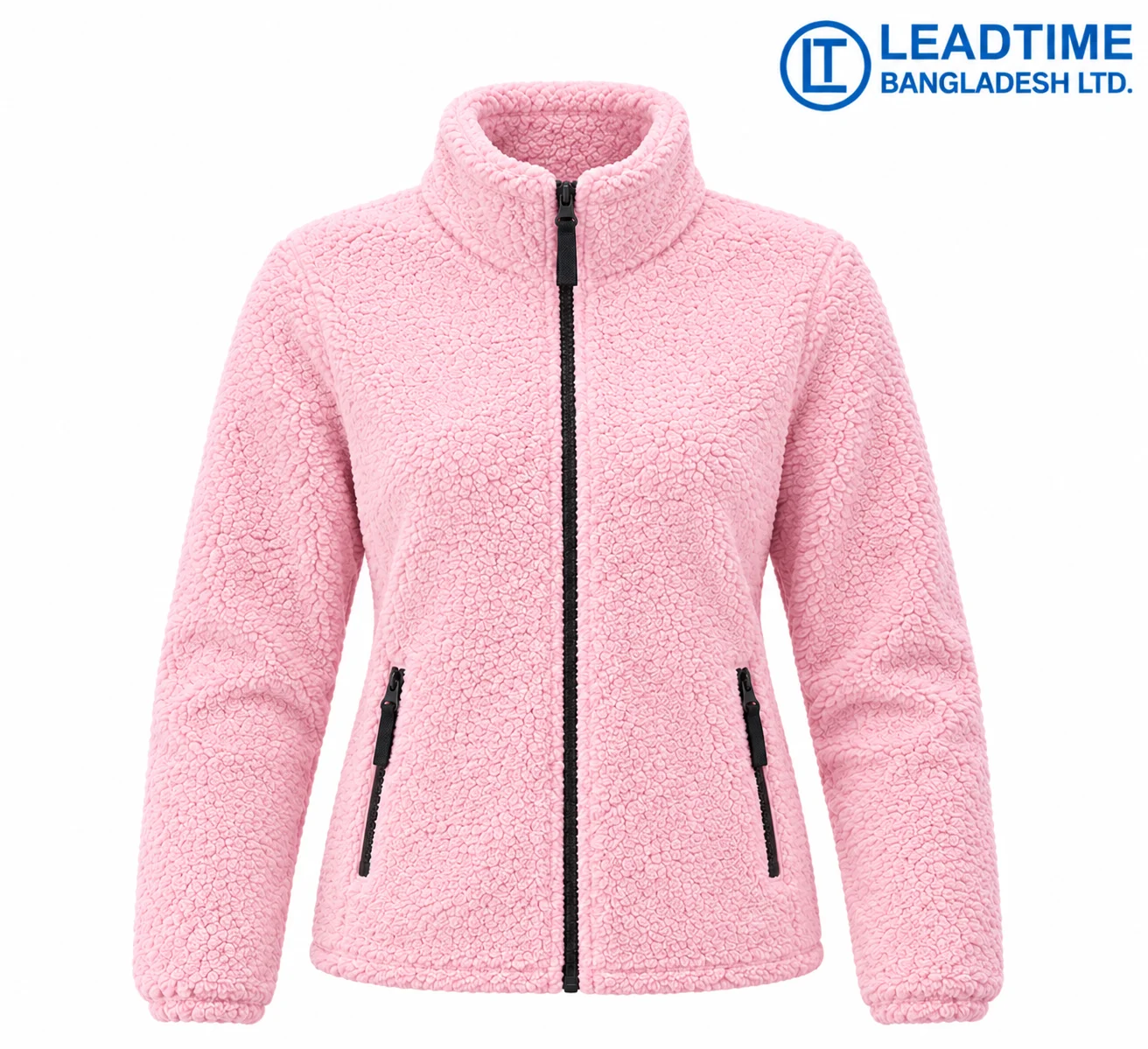 teddy pile full zip jacket