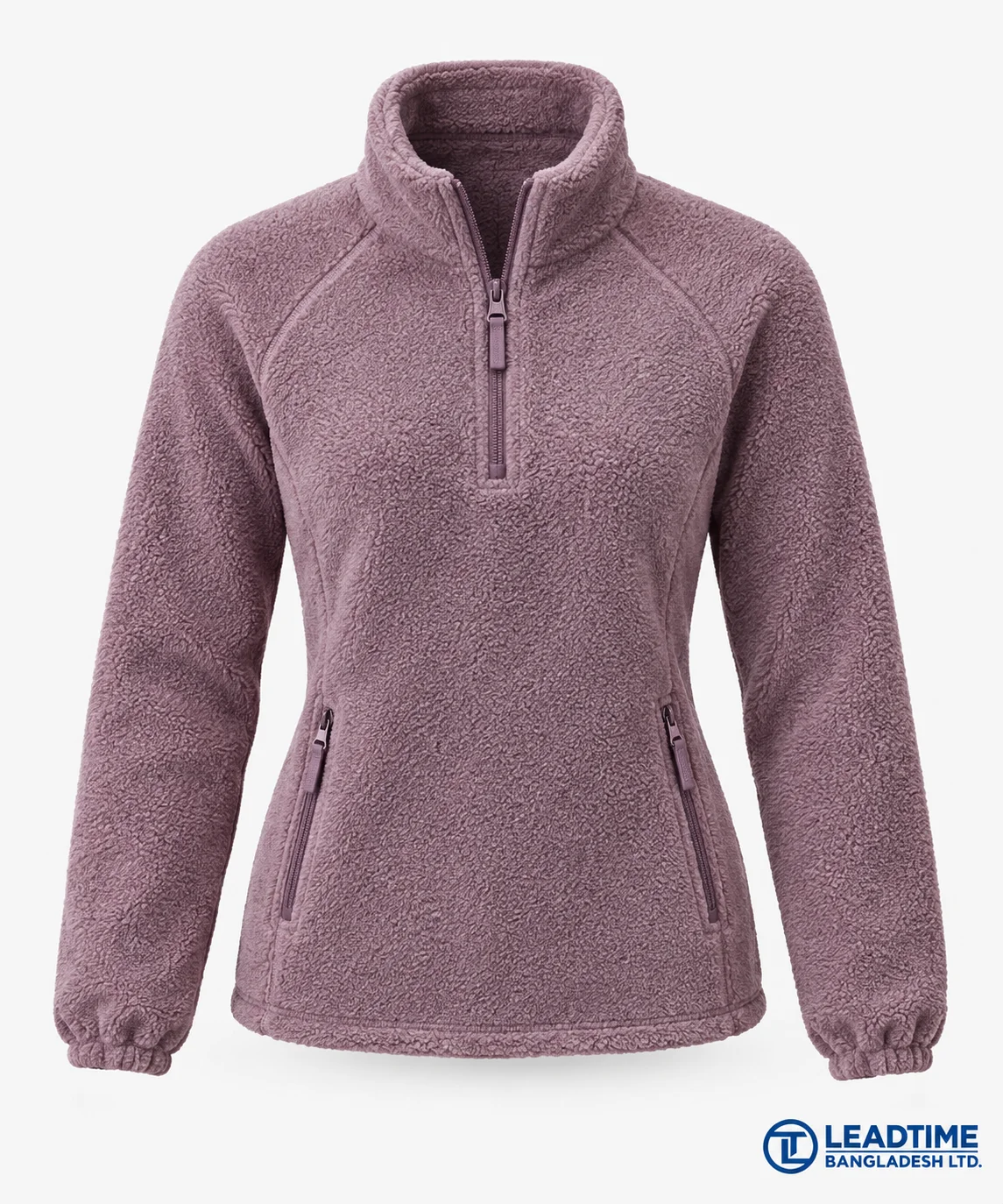 Lady Explorer Norway teddy pile half zip jacket