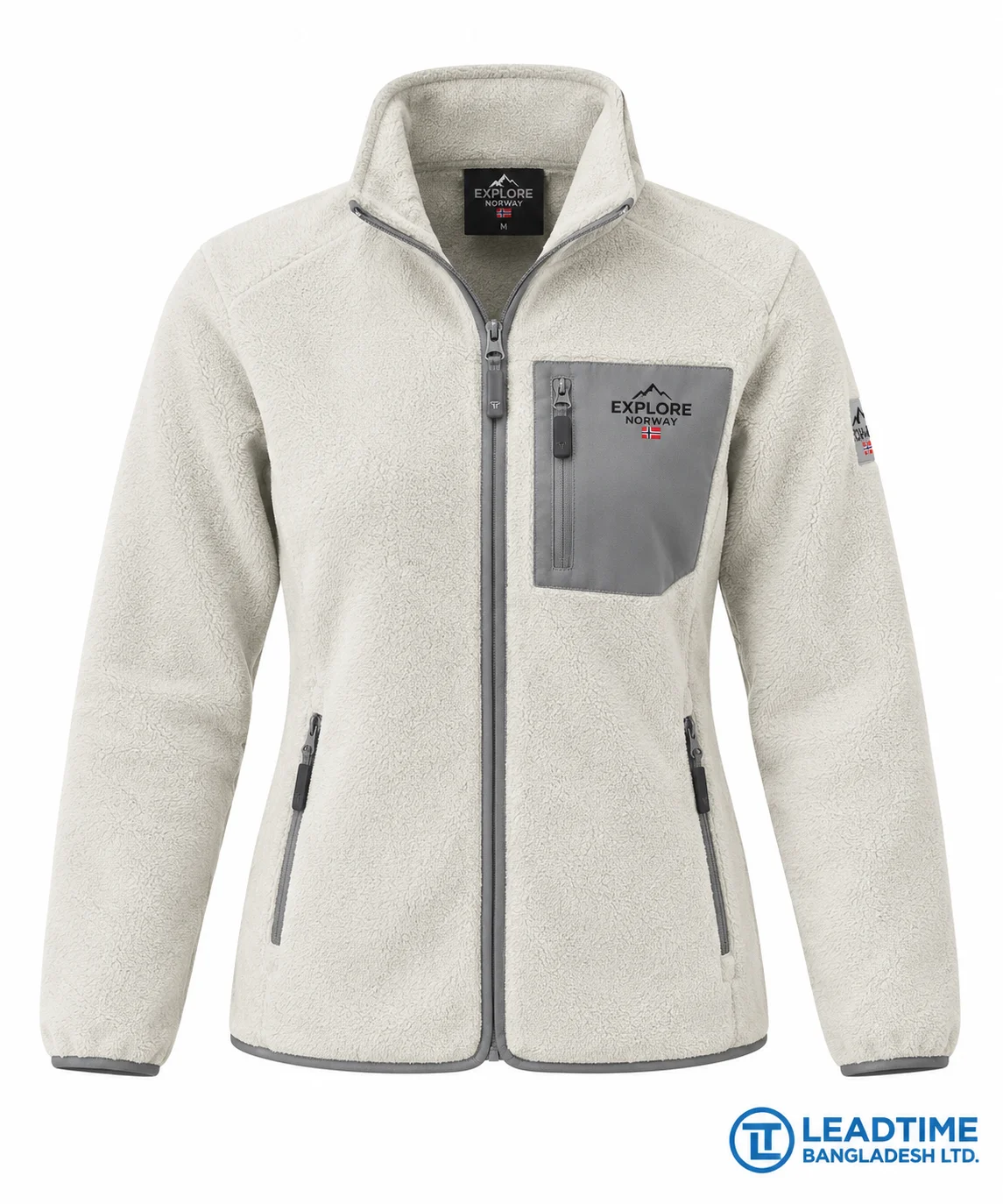 Lady Explorer Norway teddy pile full zip jacket