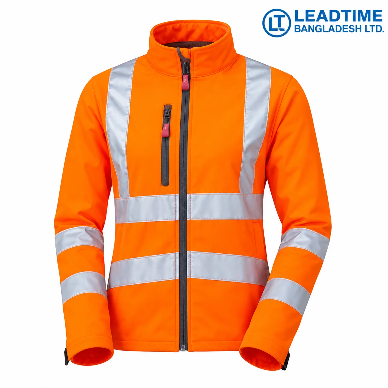 Men's Hi-Vis Pro Waterproof Reflective Packaway Work Jacket | Orange